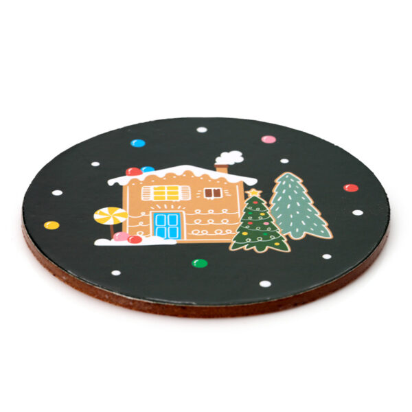 Set of 4 Cork Novelty Coasters - Christmas Baker Street - Image 6