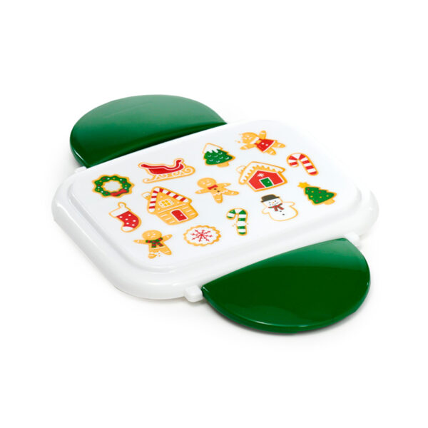 Bento Clip Lock Lunch Box with Cutlery - Christmas Baker Street Gingerbread - Image 5