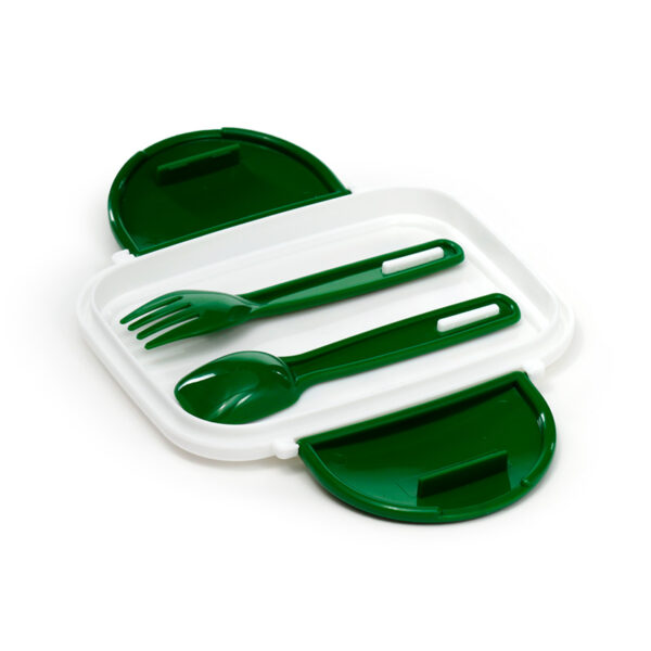 Bento Clip Lock Lunch Box with Cutlery - Christmas Baker Street Gingerbread - Image 8