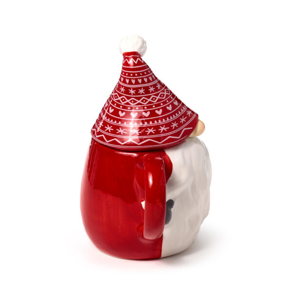 Peeping Lid Ceramic Lidded Character Mug - Christmas Gonk - Image 7