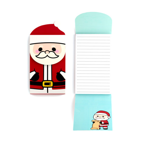 Flip Open Shaped Memo Pad - Christmas Festive Friends Santa - Image 5