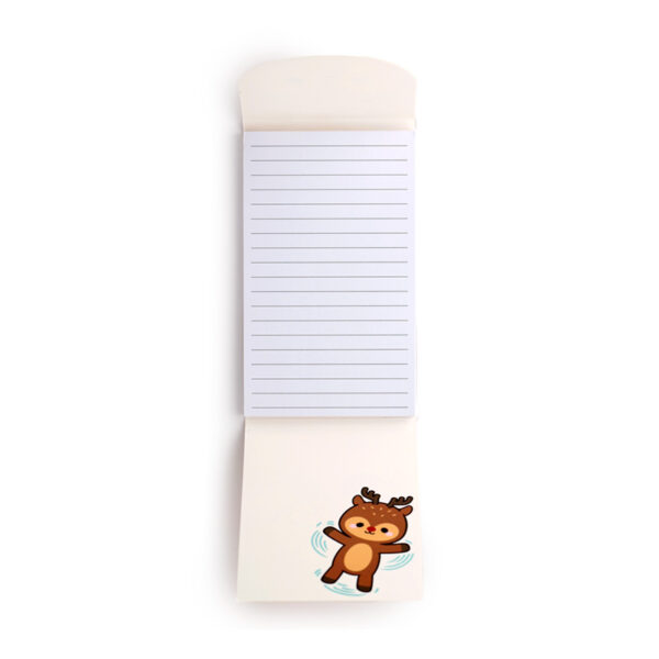 Flip Open Shaped Memo Pad - Christmas Festive Friends Rudolf - Image 3