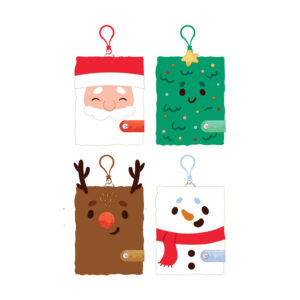 Plush A7 Notebook - Jingle Bunch Christmas