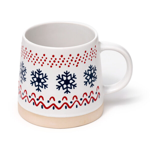 Stoneware Mug - Christmas Snowflake - Image 2
