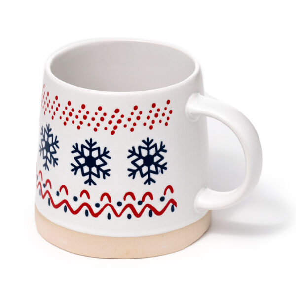 Stoneware Mug - Christmas Snowflake - Image 3