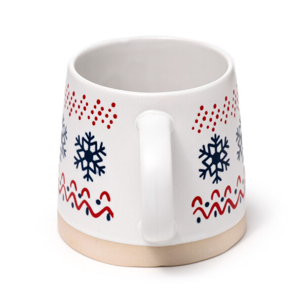 Stoneware Mug - Christmas Snowflake - Image 4