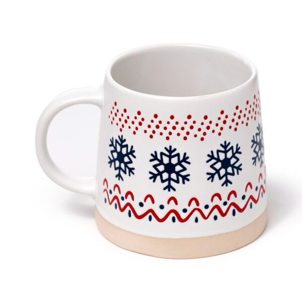 Stoneware Mug - Christmas Snowflake - Image 5