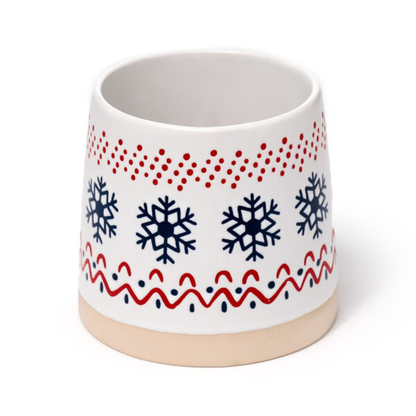 Stoneware Mug - Christmas Snowflake - Image 6