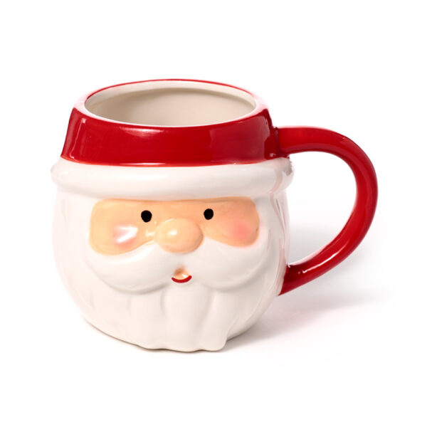 Ceramic Shaped Head Mug - Christmas Santa Head - Image 2