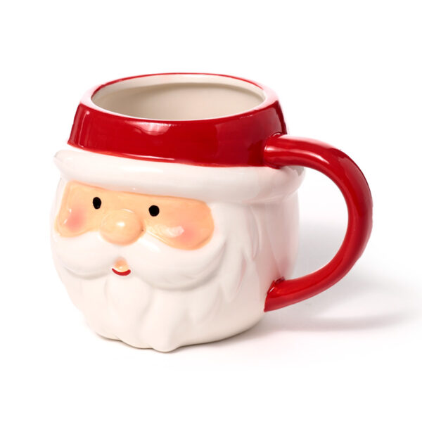 Ceramic Shaped Head Mug - Christmas Santa Head - Image 3