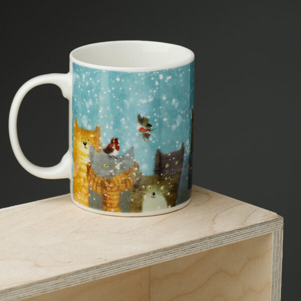 Porcelain Mug - Jan Pashley Christmas Cats - Image 2