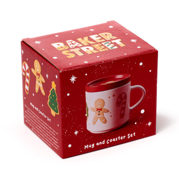Porcelain Mug & Coaster Lid Set - Christmas Baker Street - Image 2