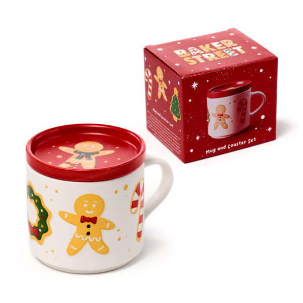 Porcelain Mug & Coaster Lid Set - Christmas Baker Street - Image 11