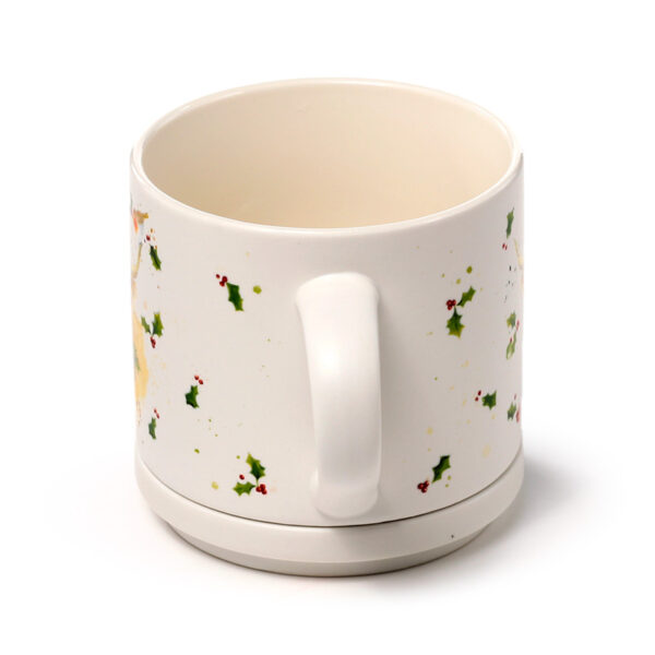 Porcelain Mug & Coaster Lid Set - Christmas Jan Pashley Highland Coo - Image 7