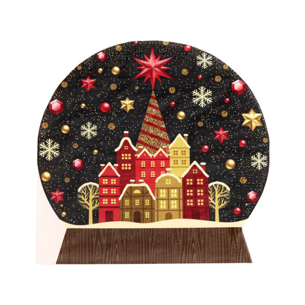 Pack of 12 Napkins - Christmas Snow Globe - Image 2