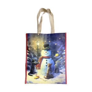 Durable Reusable Shopping Bag - Lisa Parker Christmas Cats & Snowman