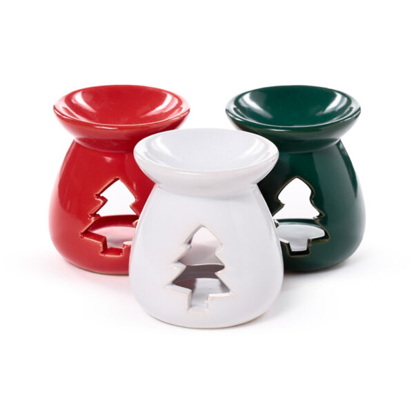 Ceramic Small Christmas Oil Burner - Christmas Cutout - Image 2