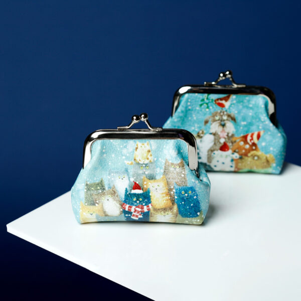 Tic Tac Jan Pashley Christmas Cats and Dogs Purse - Image 2