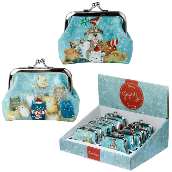 Tic Tac Jan Pashley Christmas Cats and Dogs Purse - Image 10