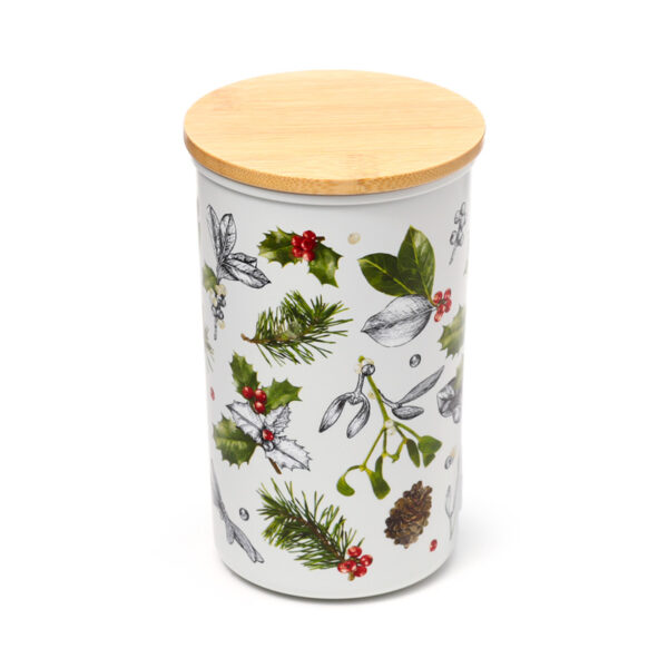 Recycled RPET Large Storage Jar - Christmas Winter Botanicals - Image 6