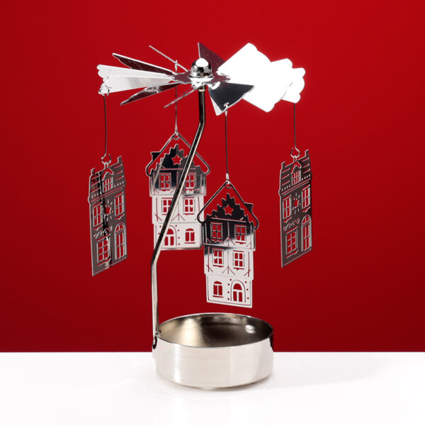 Spinning Tea Light Carousel Candle Holder - Christmas Baker Street - Image 2