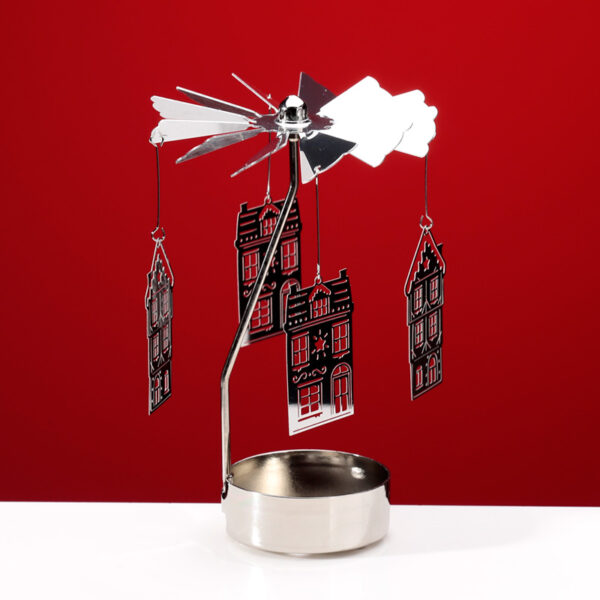 Spinning Tea Light Carousel Candle Holder - Christmas Baker Street - Image 4