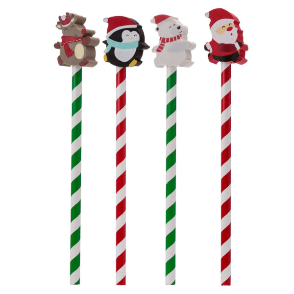 Pencil & Eraser Topper - Christmas Characters - Image 2