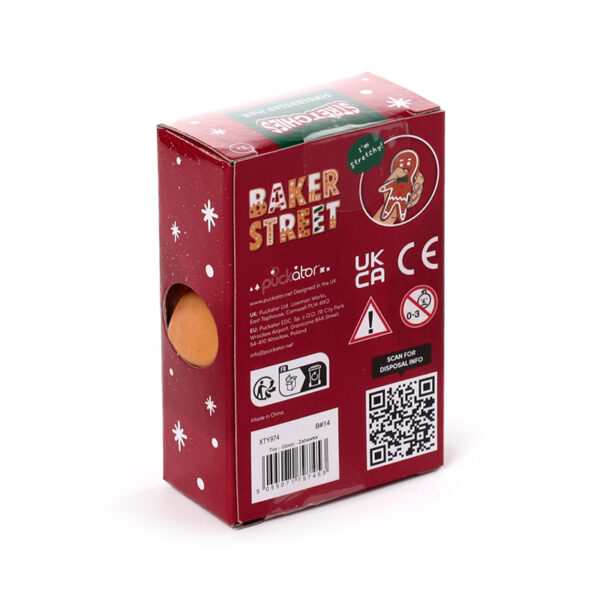 Stretchy Stress Fidget Toy - Christmas Baker Street Gingerbread Man - Image 7
