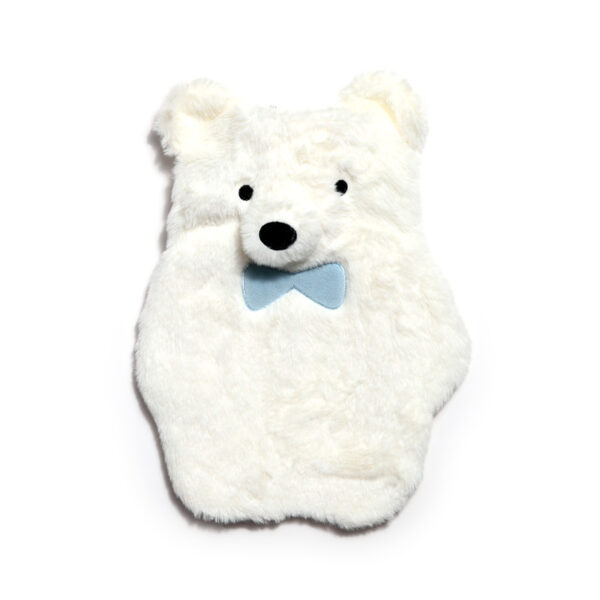 Hot Water Bottle with Plush Cover 650ml - Polar Bear - Image 2