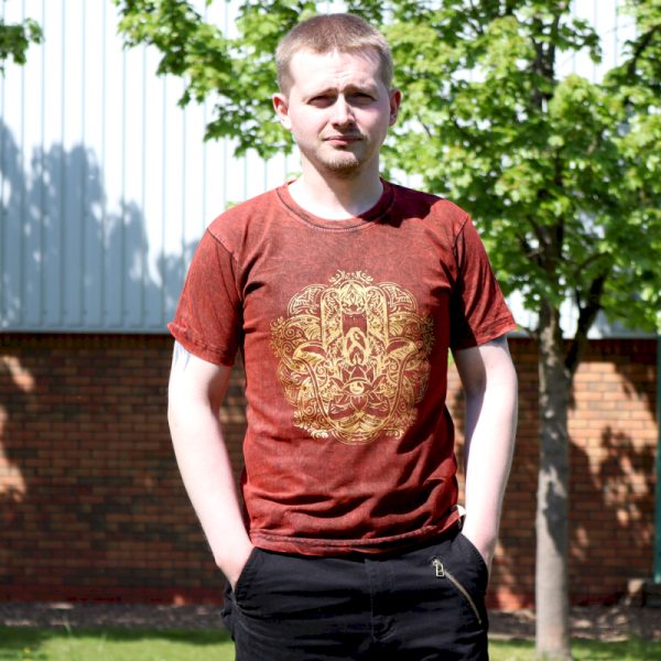 Stone Washed T-Shirt - Hamsa - Image 2