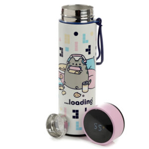 Reusable Insulated Drinks Bottle Digital Thermometer - Pusheen the Cat Gaming