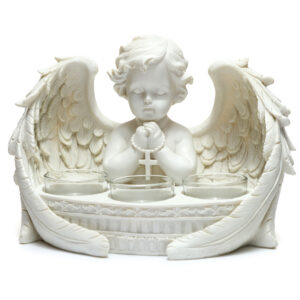 Tea Light Candle Holder - Triple Candle Cherub