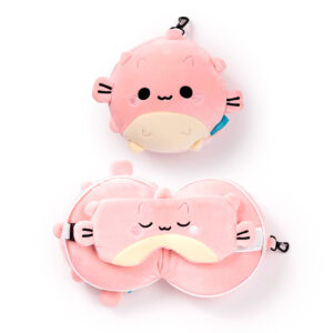 Relaxeazzz Travel Pillow & Eye Mask - Puff the Puffer Fish