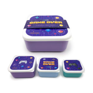 Lunch Boxes Set of 3 (M/L/XL) - Game Over