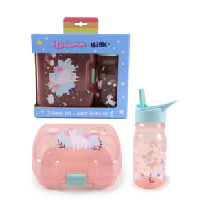 Lunch Box & Water Bottle Set - Unicorn Magic