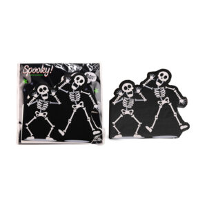 Pack of 12 Napkins - Halloween Skeleton