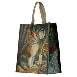Durable Reusable Shopping Bag - Lisa Parker Adventure Awaits Cat