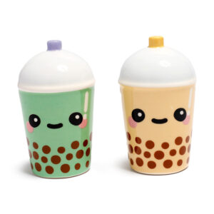 Ceramic Salt & Pepper Set - Boba & Matcha Bubble Tea Foodiemals