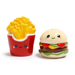 Ceramic Salt & Pepper Set - Hammy the Burger & Fries Foodiemals