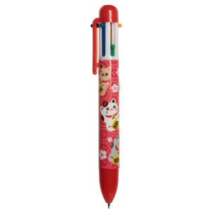 Multi Colour Pen (6 Colours) - Lucky Cat Maneki Neko