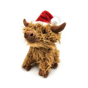 Plush Door Stop - Christmas Highland Coo