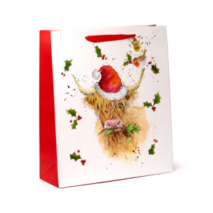Christmas Gift Bag (Extra Large) - Jan Pashley Highland Coo