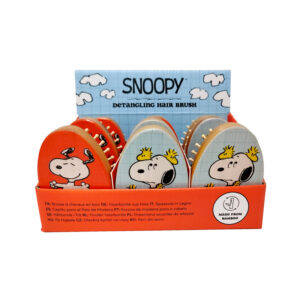 Bamboo Shaped Hair Brush - Peanuts Snoopy & Woodstock