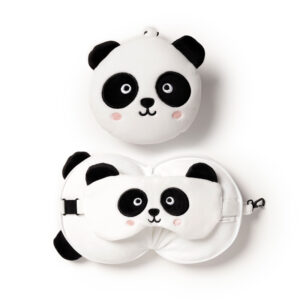 Relaxeazzz Travel Pillow & Eye Mask - Panda