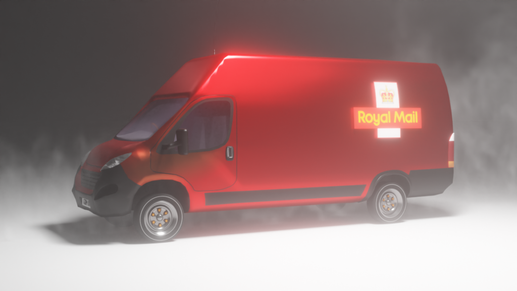 Royal Mail Delivery Vehicle, modeled and rendered in Blender 5.0.1 by Gavin Simpson