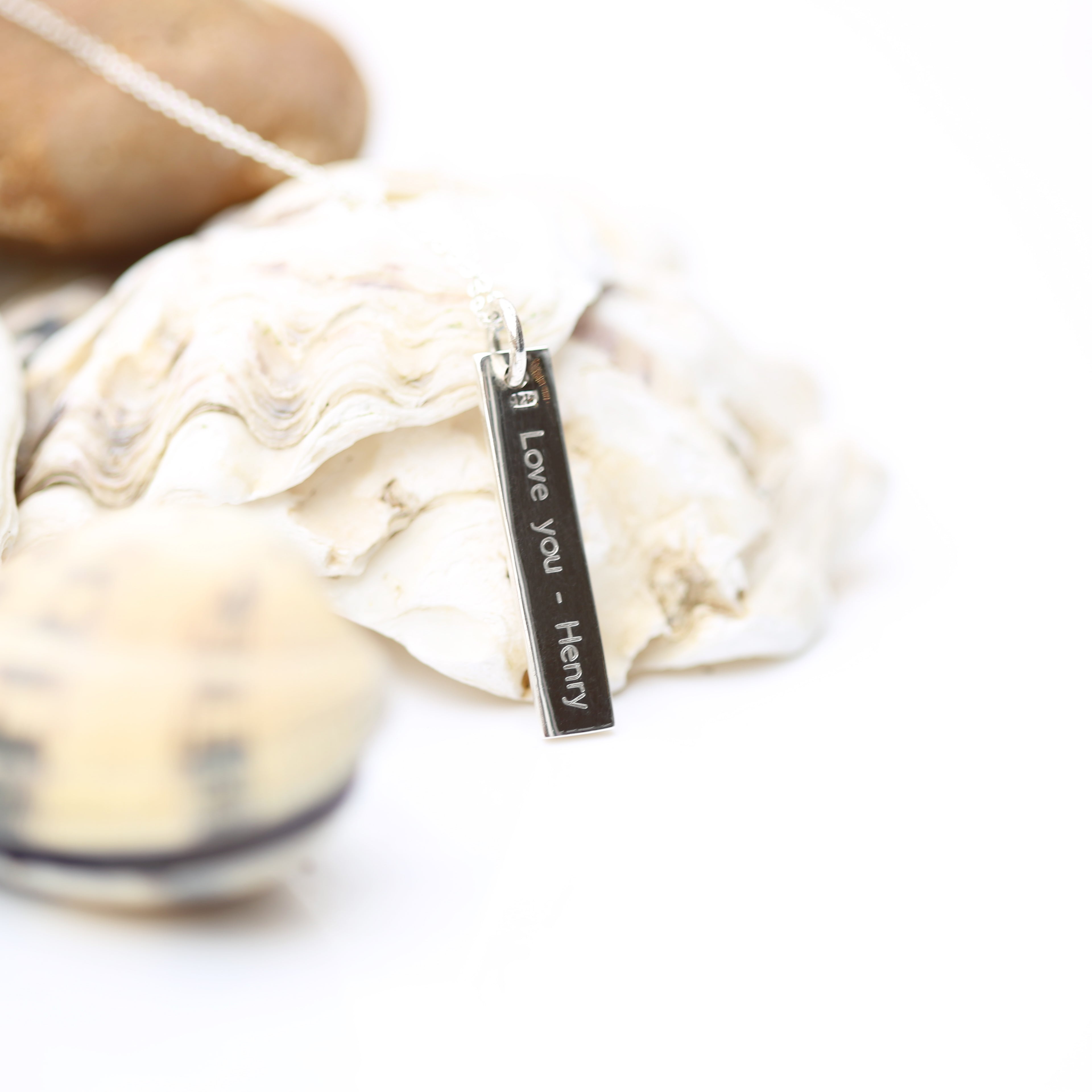 Sterling Silver Bar Necklace